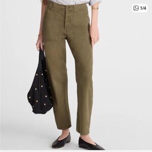 Madewell Slim Straight Utility Pant Khaki